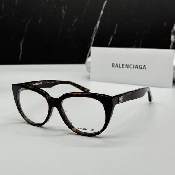 NEW BALENCIAGA BB0131O 005 CAT EYE DARK HAVANA WOMEN EYEGLASSES BALENCIAGA - Picture 2 of 10